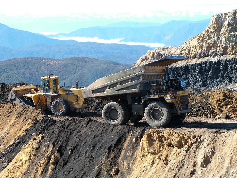Image of a digger mining