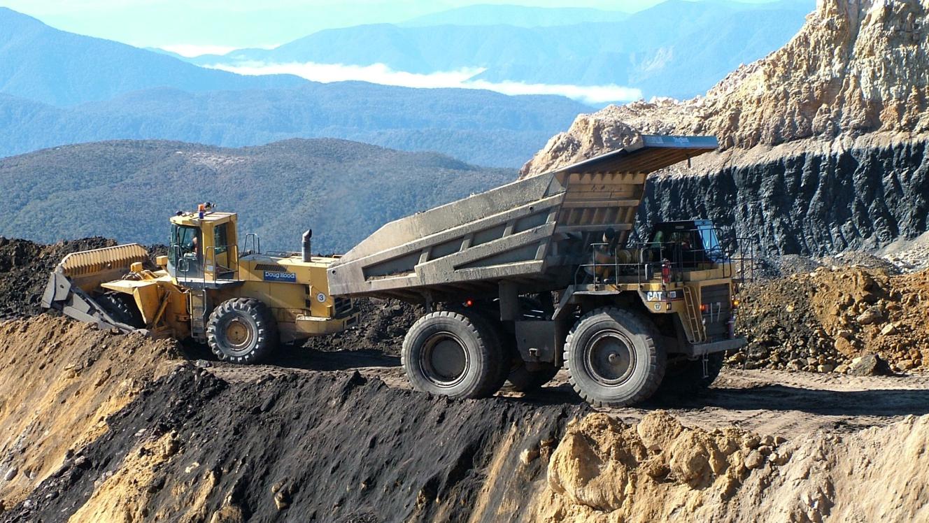 Image of a digger mining